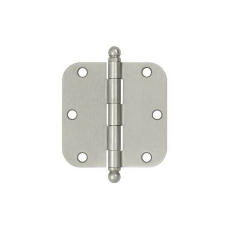 Deltana S35R515-BT Ball Tip 5/8 Radius Hinge Brushed Nickel, 10PK S35R515-BT-XCP10